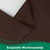Wrap Around Queen Size Bed Skirt 15 Inch Drop-Elastic Dust Ruffle Brown