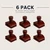 Impresa Pack of 6 Wood Quilt Wall Hanger Clips - Mahogany, Wood Extra-Wide Grip Clips for Hanging Quilts on Wall - Heavy-Duty Textile Art Holder Design - Mahogany Finish Mounts for Photo Display