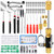 CraftyDream Dual Head HVAC Valve Core Remover Installer Tool and HVAC Service Wrench Set with Hex Bit Adapter, R22 R12 R407 R410 R404 R32 Adapters, Magnetic Tool Set Pick up Rod and Inspection Mirror