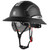 UM ULTRAMAXX Full Brim Hard Hat with Build-in Visor, ANSI Z89.1 OSHA Approved Construction Safety Helmet with Chin Strap for Men Women (Matte Black Helmet+Tinted Visor)