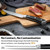 OAKSWARE Steak Knives Set of 4, 5 Inch Non Serrated Knife, Full Tang Forged