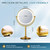 9" Makeup Mirror with Lights, 1X/20X Rechargeable Magnifying Mirror