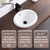 KARAMAG Bathroom Vessel Sink 18'' x 15'' Semi Recessed Bathroom Sink Oval Drop-in Vanity Sink with Overflow White Ceramic Modern Art Basin