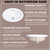 KARAMAG Bathroom Vessel Sink 18'' x 15'' Semi Recessed Bathroom Sink Oval Drop-in Vanity Sink with Overflow White Ceramic Modern Art Basin