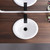 KARAMAG Bathroom Vessel Sink 18'' x 15'' Semi Recessed Bathroom Sink Oval Drop-in Vanity Sink with Overflow White Ceramic Modern Art Basin