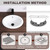KARAMAG Bathroom Vessel Sink 18'' x 15'' Semi Recessed Bathroom Sink Oval Drop-in Vanity Sink with Overflow White Ceramic Modern Art Basin