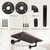 HRXMS 2-Pack Industrial Floating Shelf Brackets, Heavy-Duty Metal L-Bracket