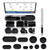 Glarks 43Pcs 10 Size Oval and Round Rubber Grommets Set, Double Sided Oval and Round Rubber Hole Plug Wire Protection Firewall Hole Plug with 1Pc Retractable Knife for Wire, Plug, Plumbing
