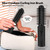 Vizbrite Cordless Curling Iron Brush, Mini Travel Hot Straightener Comb Curl Brush, Rechargeable 4 Temps Cordless Wand Blush with 200 Million Negative Ions for Curls Straightening Styling (Black)