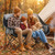 SUNNYFEEL Heated Double Camping Chairs Padded Loveseat with 3 Heat Levels