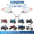 Wsays Motorcycle Mirrors with Brake & Turn Signal for 8/10mm Fit for Honda
