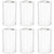 Hedume 6 Pack Clear Glass Shades Replacement, 5.7" Height - 3.5" Diameter - 1.7" Fitter, High Transmittance Clear Cylinder Glass Lamp Shade Replacement for Wall Sconces, Pendant Light, Floor Lamps