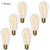 Hudson Bulb Co. Vintage Incandescent Edison Light Bulbs, 60W, E26/E27 Base, 2100K Dimmable Decorative Lights, ST58 Style Warm Glow, Antique Spiral Filament for Outdoor and Indoor Use - 6 Pack