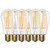 Hudson Bulb Co. Vintage Incandescent Edison Light Bulbs, 60W, E26/E27 Base, 2100K Dimmable Decorative Lights, ST58 Style Warm Glow, Antique Spiral Filament for Outdoor and Indoor Use - 6 Pack