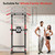 SogesPower Power Tower Pull Up Dip Stand Multi-Function Adjustable Height Workout Equipment Dip Station Fitness Strength Training for Home Gym 330LBS