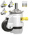 HOLKIE Leveling Stem Casters Set of 4 Heavy Duty Retractable Caster Wheels, 1/2" and M12 Stem Size, Total Capacity 2200 Lbs, Adjustable Wheel with Ratchet Handle for Workbench, Machine, Equipment