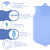 TopQuaFocus Silicone Enema Bag Kit, 3L Capacity, Blue, with 6.5ft Tubing, Adjustable Clamp, Anti-Back Flow Valve, Multiple Nozzles, Storage Bag
