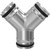 4" Duct Splitter Y Shaped Connector with Rubber Gasket