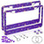 Bling License Plate Frames for Women 2 Pack, Rhinestone Crystal License Plate Cover with Bolts Washer Caps Univerasl Bling Car Accessories for Girls (Purple)