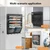 KZWKRG 6 Tier Magnetic File Holder with Hook, Magnetic File Organizer Folder Holder, Wall File Organizer, Hanging Magnetic Paper Holder for File Cabinets, Office, Whiteboard, Magnetic Mail Holder