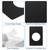 uxcell 4 Pcs 130x90mm / 5.12"x3.54" Door Knob Reinforcement Plate, Stainless Steel Door Hole Cover Lock Repair Plate for Door Knob Fixing Backing, Black