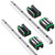 CHUANGNENG Linear Rail 2PCS HGR15 400mm Linear Guide Rail HGH15CA HGH15 Linear Slide Rail + 4PCS HGH15CA Carriage Slider Block CNC Kit for DIY CNC Routers Lathes Mills