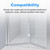 QDOCURO Shower Door T Drip Sweep Angled Framed Sweep 36" Long