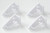 Cutelec 8pcs Hold Down Bracket Bottom Rail Hold Clips White Plastic on 1inch Mini Blinds
