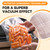 Wevac Vacuum Sealer Bags for Food 8x50 3 rolls, Food Saver Suction Channel
