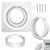 Dryer Vent Wall Plate,Dryer Vent Connector Kit Fits 4 Inch Tubes Hose