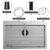 Stainless Steel Sink Grid and Protectors for Bottom of Kitchen Sink, 26" x 14" with Rear Drain for Single Sink Bowl (26" X 14 1/16")