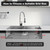 Stainless Steel Sink Grid and Protectors for Bottom of Kitchen Sink, 26" x 14" with Rear Drain for Single Sink Bowl (26" X 14 1/16")