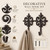iobiotio 2 Pack Small Cast Iron Hooks for Wall, Vintage Coat Hooks, Black