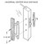 Patio Sliding Patio Door Handle Set with Mortise Lock, Key Cylinder and Keeper, Wood Handle Lock Set Fits Door Thickness from 1-1/2" to 1-3/4", 3-15/16" Screw Hole Spacing, Keyed, White (White)