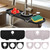 Teenyyou 2 Pcs Silicone Faucet Splash Guard 10.6 ” x 4.3” Kitchen Sink Splash Guard Faucet Mat for Kitchen Mat Catcher Black and Grey Sink Accessories for Bathroom
