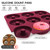 FUNLAVIE Large Silicone Donut Pan for Baking,9 Cavity Non-Stick Food Molds