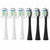 6 Pack Replacement Replacement Brush Heads for Waterpik Sonic Fusion Flossing Toothbrush Compatible with Sonic Fusion SF01/SF02 and Sonic Fusion 2.0 SF03/SF04- White&Black with Caps