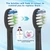 6 Pack Replacement Replacement Brush Heads for Waterpik Sonic Fusion Flossing Toothbrush Compatible with Sonic Fusion SF01/SF02 and Sonic Fusion 2.0 SF03/SF04- White&Black with Caps