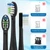 6 Pack Replacement Replacement Brush Heads for Waterpik Sonic Fusion Flossing Toothbrush Compatible with Sonic Fusion SF01/SF02 and Sonic Fusion 2.0 SF03/SF04- White&Black with Caps