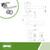 Amig - Door Handle Set on Rose - 136 x Ø19 mm - Elegant and Simple Design - Ideal for Your Home or Office - Stainless Steel - Matte Silver - Includes Euro Cylinder Keyhole Cover
