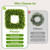 PETALYN 24 Inch Large Square Wreath Spring Summer Artificial Green Wreaths