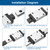 uxcell 2pcs MGN7 150mm Linear Guide Rail with 2pcs MGN7H Sliding Carriage Block Bearing Steel and 2pcs Plastic Mini MGN12 Linear Guide for DIY 3D Printers and CNC Machine, Silver