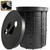 6.6 Gal 15" Sump Pump Basin with Lid, 25L Perforated Sump Pump Basin Bucket for Yard Drainage Systems, Basement & Crawl Space, Corrosion-Resistant, Impact-Resistant for Yards,Patios,Driveways