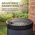 Black Rain Mesh Screen, Rainwater Barrel Debris, Filter for Rain Barrel, Rain Water Collection Bucket Netting Cover with Adjustable Drawstring for Prevents Mosquitoes Leaves Debris Rain Accessories