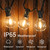 KGC Plastic C7/G40 Replacement LED Light Bulbs - 0.6W Equivalent to 7W Incandescent Bulbs 2700K, E12 Screw Base Shatterproof & Waterproof LED Globe Light Bulbs for Outdoor String Lights (50 Pack)