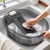 2-in-1 Hand Washing Basin with Washboard - BPA-Free Portable Laundry Tub for Home, Camping, RV,Outdoor - Non-Slip & Durable PET (Gray, 19in)