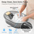 2-in-1 Hand Washing Basin with Washboard - BPA-Free Portable Laundry Tub for Home, Camping, RV,Outdoor - Non-Slip & Durable PET (Gray, 19in)