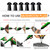 GRAND PITSTOP Tubeless Tire Gun Puncture Repair Kit with Mushroom Plug for Tyre Punctures and Flats on Cars, Motorcycles, ATV, Trucks & Tractors (Gun Puncture kit 15 Plugs, Green)