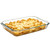OMISTAR High Borosilicate Glass Baking Dish, Heat-Resistant Roasting Pan, Transparent Non-Porous Oval Ovenware Tray, Stackable Design with Dual Handles, 2.2 L / 74.4 fl oz, 13.58 x 8.03 in