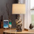 HUITICO Rustic Farmhouse Table Lamp for Living Room End Table Deer Antler Lamps with USB Ports 28" Tall Western Lamps for Bedroom Cabin Country Lamps for Nightstand, Single, Bulb Not Included